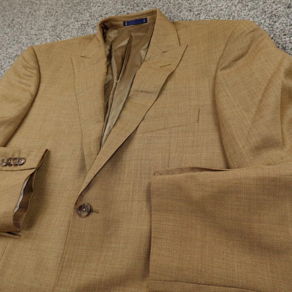 Paul Fredrick Blazer Mens 42 Brown Wool Silk Sport Coat Classic Suit Jacket Top